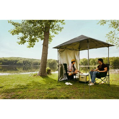  Coleman Oasis Lite Canopy 7'x7' One Peak Sunwall Beach Shelter Tent - Black