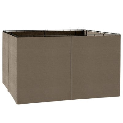  Outsunny 10' X 12' Universal Gazebo Sidewall Set With 4 Panels, 40 Hooks/C-Rings Included For Pergolas & Cabanas