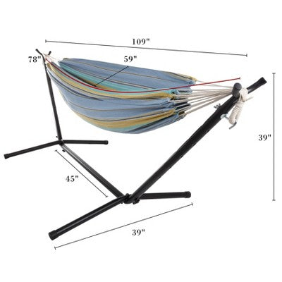  Hastings Home Double Brazilian Hammock With Stand