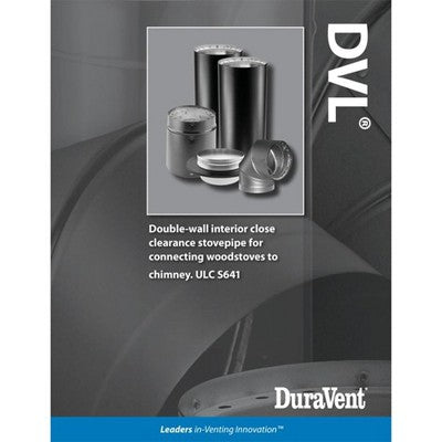  DuraVent 6DVL-E45 DVL Galvanized Steel/Stainless Steel Double Wall Wood Burning Stove 45 Degree Elbow Connector, 6 Inch Diameter