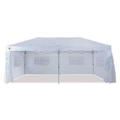  Z-Shade 20 By 10 Foot Instant Pop Up Event Canopy Tent, White & Instant Outdoor Canopy Tent Shelter Wrap Around Leg Weight Bags, Set Of 4