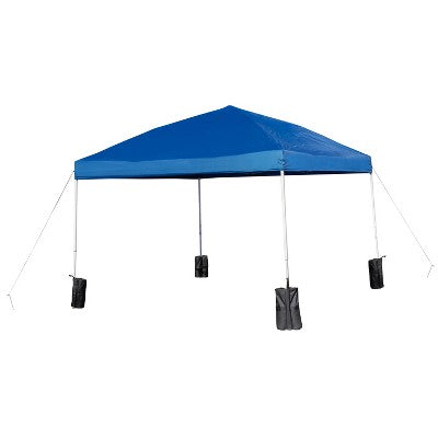  Emma And Oliver 10'x10' Weather Resistant, UV Coated Pop Up Canopy Tent With Sandbags And Wheeled Case