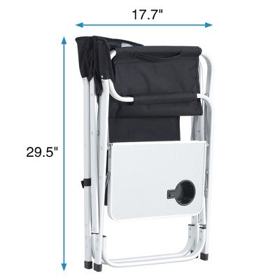  ALEXOUN Outdoor Camping Folding Chairs With Side Table Storage Bag,Cup Holder,for Indoor,Outdoor,Camping,Fishing,Supports 400 Lbs,
