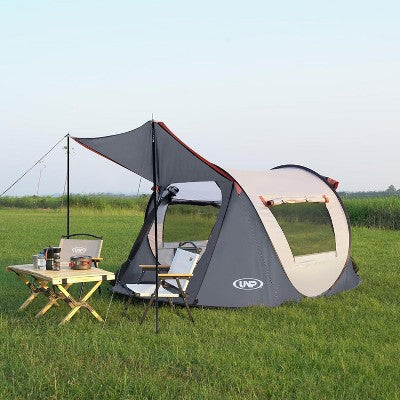  Anybear 3 Person Pop-up Tent Gray With 2 Doors For Camping Hiking