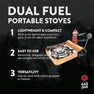  GasOne Premium Propane Or Butane Camp Stove With Convenient Carrying Case - Patented, GS-4000P