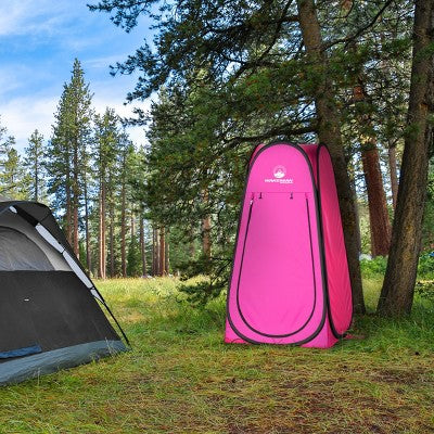  Pop Up Pod Privacy Tent - Camping, Beach, Or Tailgate With Carry Bag By Wakeman Outdoors (Pink)
