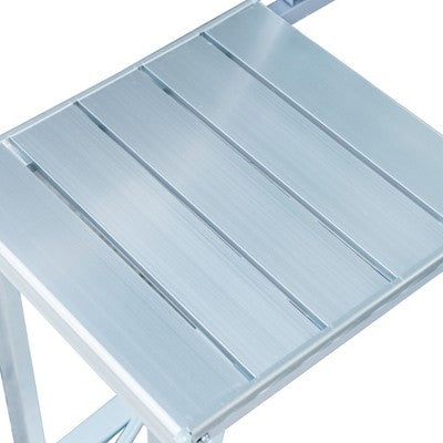  Outsunny Folding Aluminum Picnic Table Chair Set, 4-Seat Outdoor Furniture With Portable Suitcase, Umbrella Hole, Handle For Camping Dining BBQ
