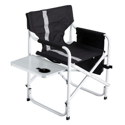 1/2 PCS Padded Folding Outdoor Chair With Side Table & Storage Pockets, Lightweight Directors Chair Camp Chairs - ModernLuxe