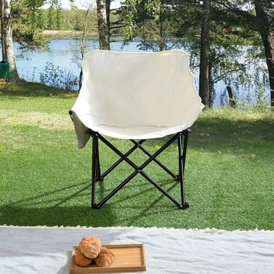  SKRAN Portable Folding Camping Chairs Adjustable Reclining Chair With Built-in Cup Holders And Side Pockets Easy To Transport For Camping