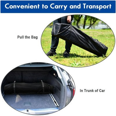  Costway 8x8 FT Pop Up Canopy Tent Shelter Wheeled Carry Bag 4 Canopy Sand Bag