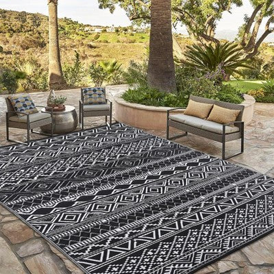  Waterproof Outdoor Rug - Reversible Patio Carpet, UV & Stain Resistant, Portable RV Mat For Camping, Deck, Picnic
