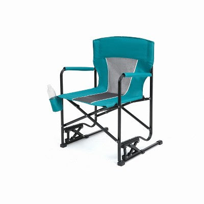  PAGED Camping Chairs With Solid Armrests And Drink Holder,Outdoor Portable Chairs With Comfortable Backrest,Folding Rocking Chair For Lawn