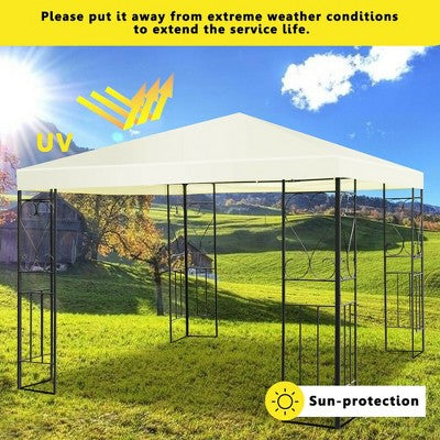 Costway 10'x10' Patio Gazebo Canopy Tent Steel Frame Shelter Patio Party Awning