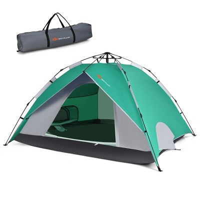  Costway 4 Person Instant Pop-up Camping Tent 2-in-1 Double-Layer Waterproof Tent