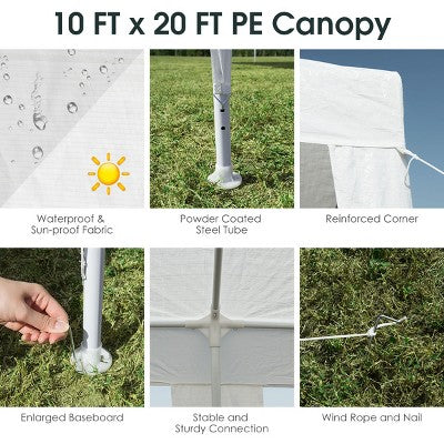  Costway 10'x20' Outdoor Party Wedding Tent Heavy Duty Canopy Pavilion
