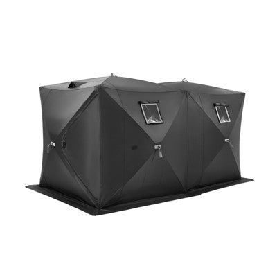  VEVOR Portable Ice Shelter, 6-8 Person Pop-Up Ice Fishing Tent, 70 Square Feet Fishable Area, Ice Shanty For Winter Fishing