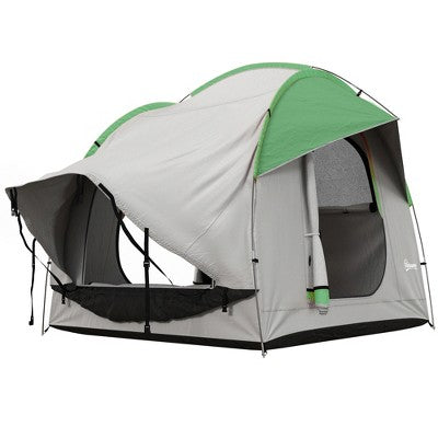  Cesicia 7.5' L X 6.9' W X 6.9' H SUV Tent, 2000mm Waterproof Truck Tent With 3 Doors And Mesh Window, For 5-6 Person Camping