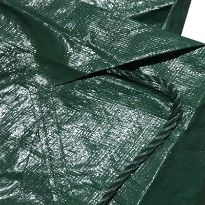  Moose Supply 8 Mil Drawstring Green Tarp Yardwork Leaf Hauler, 9' X 9'