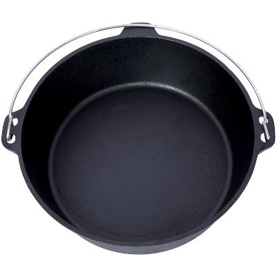  Dexmalle Pre-Seasoned Cast Iron Dutch Oven With Skillet Lid