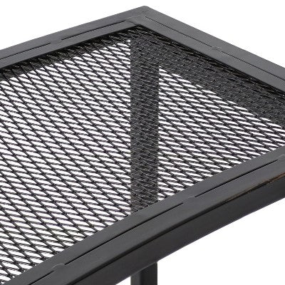 Sunnydaze Decor Sunnydaze Outdoor Lightweight And Portable Metal Patio Side End Table Or Backless Bench Seat With Mesh Top - 23"