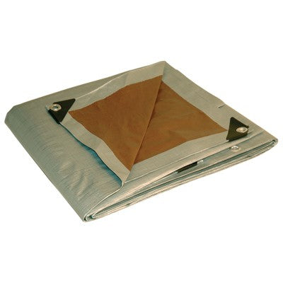  Foremost Dry Top 12 Ft. W X 24 Ft. L Heavy Duty Polyethylene Reversible Tarp Brown/Silver
