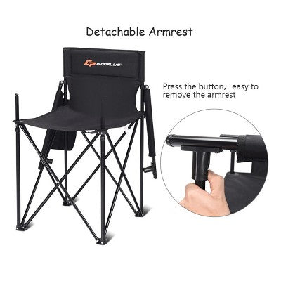  Costway Portable 38'' Oversized High Outdoor Beach Chair Camping Fishing Folding Chair