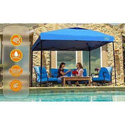  Anybear 10x10FT Light Blue Pop Up Canopy Tent With Adjustable Legs