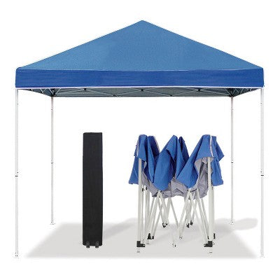  Z-Shade 10 X 10 Foot Everest Instant Canopy Outdoor Camping Patio Shelter With Reliable Stakes, Steel Frame, And Roller Bag, Blue