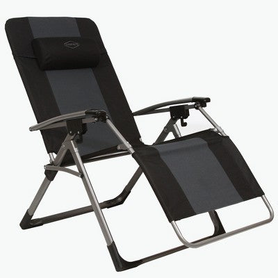  Kamp-Rite Outdoor Folding Reclining Zero Gravity Chair W/Headrest Pillow For Backyard, Camping, Tailgating, And Sports, 300 LB Capacity
