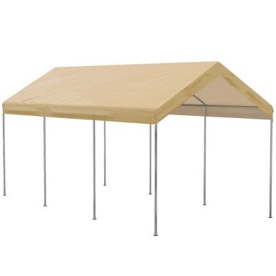  Outsunny 10' X 20' Carport, Portable Garage & Patio Canopy Tent, Adjustable Height, Anti-UV Cover For Car, Truck, Boat, Catering, Wedding