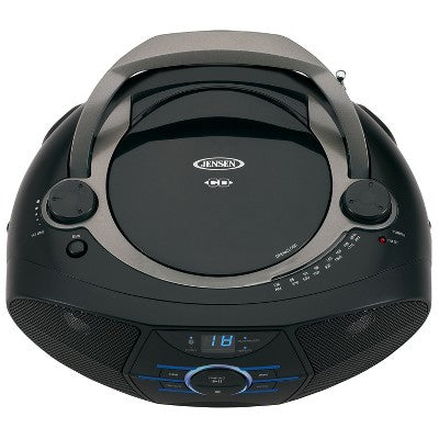  JENSEN AM/FM Radio CD Boombox With LED Display - Black (CD-560)