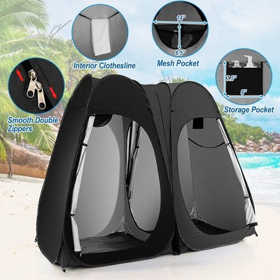  Costway Outdoor 7.5FT Portable Pop Up Shower Privacy Tent Dressing Changing Room Camping