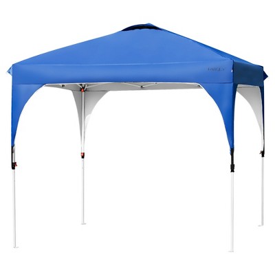  10x10 FT Outdoor Pop Up Tent Canopy Height Adjustable Sun Shelter W/ Roller Bag