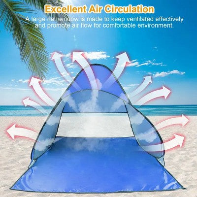  Pop Up Beach Tent Sun Shade Shelter Anti-UV Automatic Waterproof Tent Canopy For 2/3 Man