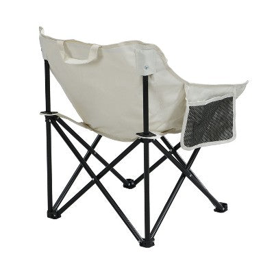  DOMETOUR 2Pcs Outdoor Camping Chairs Folding/Portable With Carry Bag, For Camping, Beach, Picnic Or Backyard Use