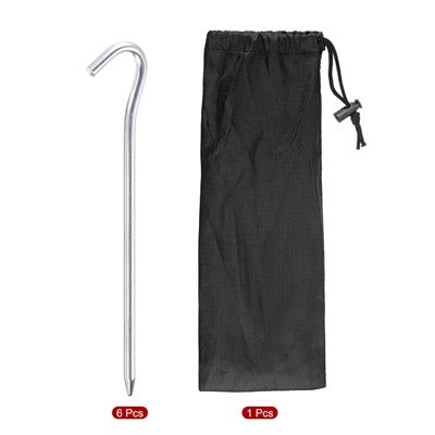  Unique Bargains Tent Stake Aluminum With Hook Kit Ground Pegs And Storage Bag