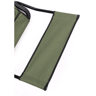  2-piece Folding Outdoor Chair With Storage Bag, Portable Chair For Indoor, Outdoor Camping, Picnics And Fishing,Green