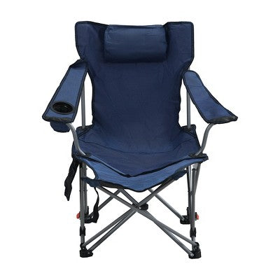  Sevobal Outdoor Portable Chairs Adjustable Reclining Camping Chair With Side Pockets And Cup Holder For Lawn And Patio, Dark Blue, 44.9"*20.9"*35.4"