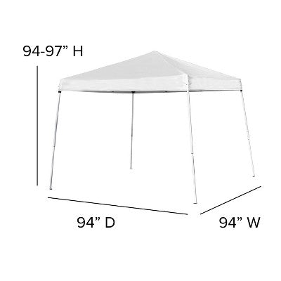  Flash Furniture 8'x8' Outdoor Pop Up Event Slanted Leg Canopy Tent With Carry Bag