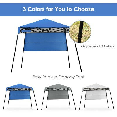  Costway 7x7 FT Slant Leg Pop-up Canopy Tent Shelter Adjustable Portable Carry Bag