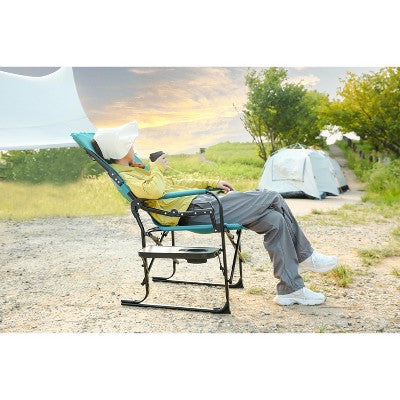  Camping Directors Chair, Heavy Duty,Oversized Portable Folding Chair With Side Table, Pocket For Beach, Fishing,Trip,Picnic,Lawn Blue