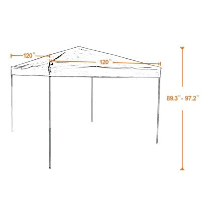  Outdoor Patio Pop-Up Canopy Tent With Wheeled Bag - Captiva Designs