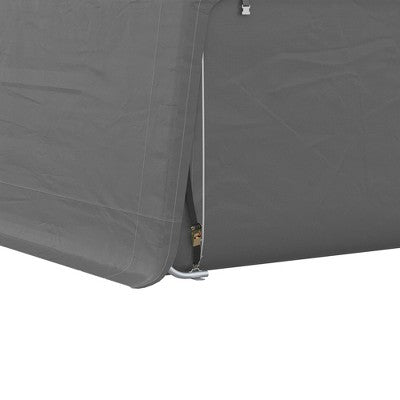  Outsunny 10' X 20' Portable Garage, Heavy Duty Carport, Storage Tent Shelter W/ Anti-UV Sidewalls And Double Zipper Doors