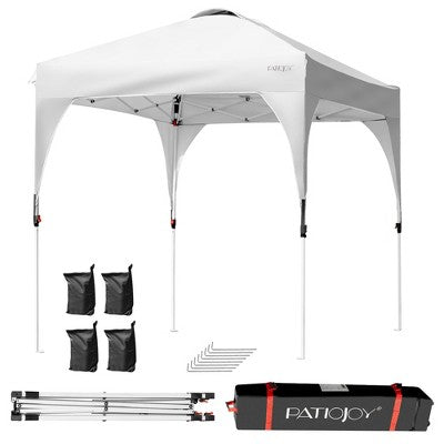  Costway 6.6x6.6 FT Pop Up Canopy Tent Shelter Height Adjustable W/ Roller Bag