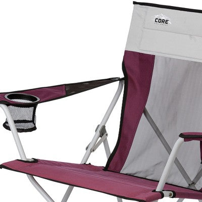  CORE Set Of 2 300-Pound Capacity Polyester Padded Arm Chair With Carry Bag & Instant Canopy 10 X 10-Foot Shelter Tent W/4 Doors & Fully-Taped Seams