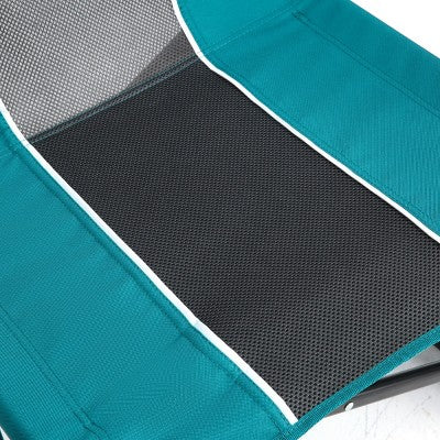  Metal Frame Outdoor Mesh Fabric Back Rocker Camping Chair,Portable Folding Rocking Arm Chair With Cup Holder,Heavy Duty Rocker Chair-Coolbibila