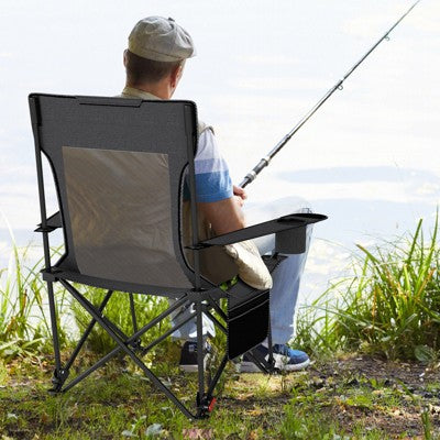  Tangkula 2PCS Camping Lounge Chair W/Detachable Footrest 4-position Backrest Carrying Bag