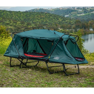  Kamp-Rite Portable Elevated 1-Person Oversize Tent Cot, Chair, Tent, For Camping Or Hunting, Easy Setup, Waterproof Rainfly & Carry Bag