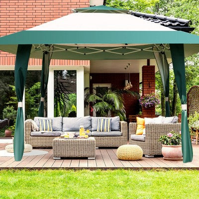  Tangkula 13' X13' Folding Gazebo Canopy Patio Outdoor Tent Party Shade Shelter