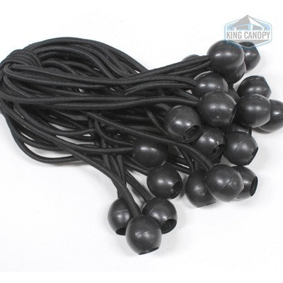  King Canopy 8'' Black Ball Bungee Straps - 50pk